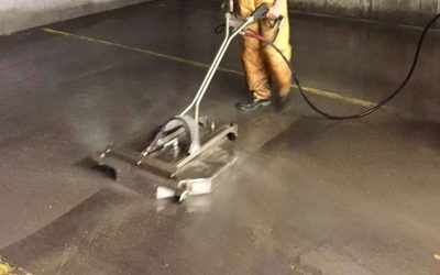 Professional parking lot line striping for improved traffic flow and safety.